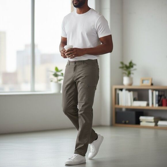 Wrangler Men's Performance Cargo Straight Fit Pants 38x30 Flex Waist Outdoor - Picture 1 of 11